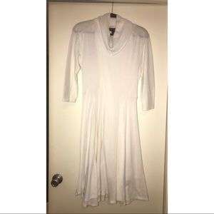 Off White Cowl Neck Dress